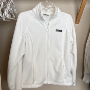 Columbia Soft White Zip-Up Fleece